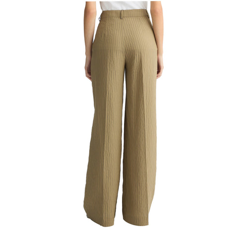 Liu Jo Pantaloni Pantaloni Donna ampi a righe Mossgreen - Francavilla Moda